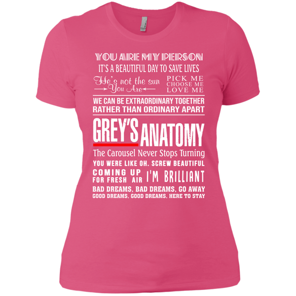 Grey's Anatomy Sayings Ladies T-Shirt