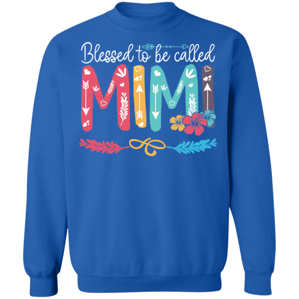 Blessed To Be Called Mimi Crewneck Pullover Sweatshirt - V1