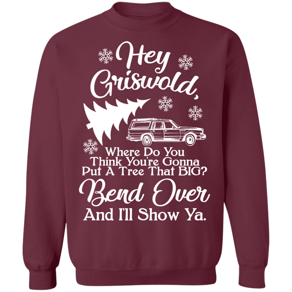 Hey Griswold White Crewneck Pullover Sweatshirt - V1