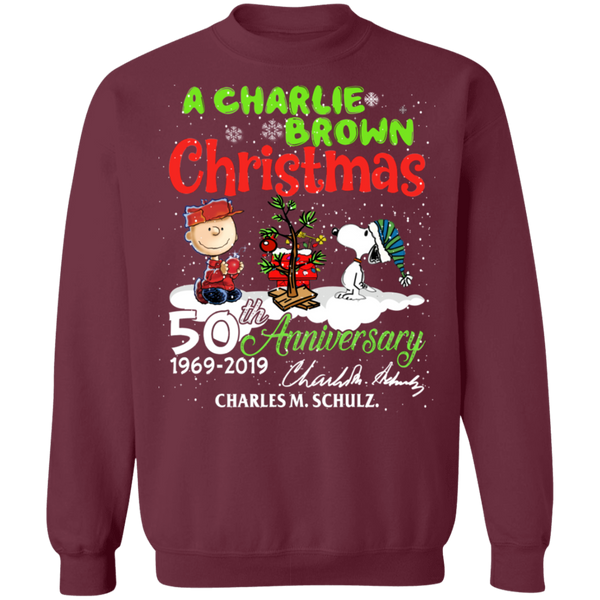 Snoopy 50 years Crewneck Pullover Sweatshirt