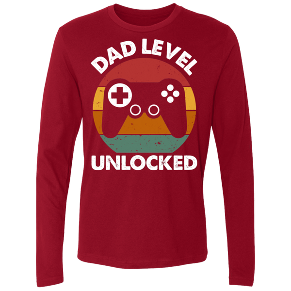 Dad Level Unlocked Men's Premium LS