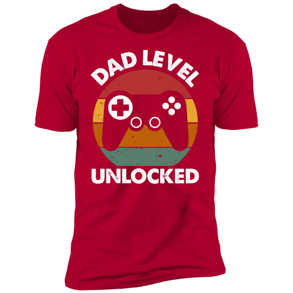 Dad Level Unlocked Premium Short Sleeve T-Shirt