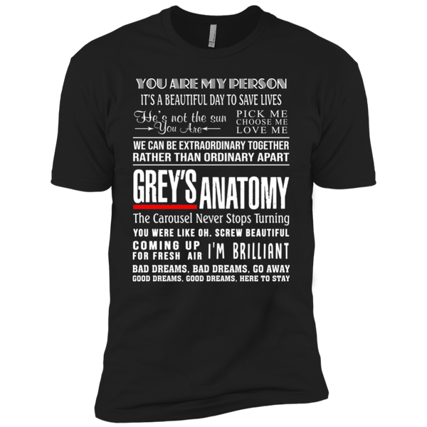 Grey's Anatomy Sayings Premium Short Sleeve T-Shirt