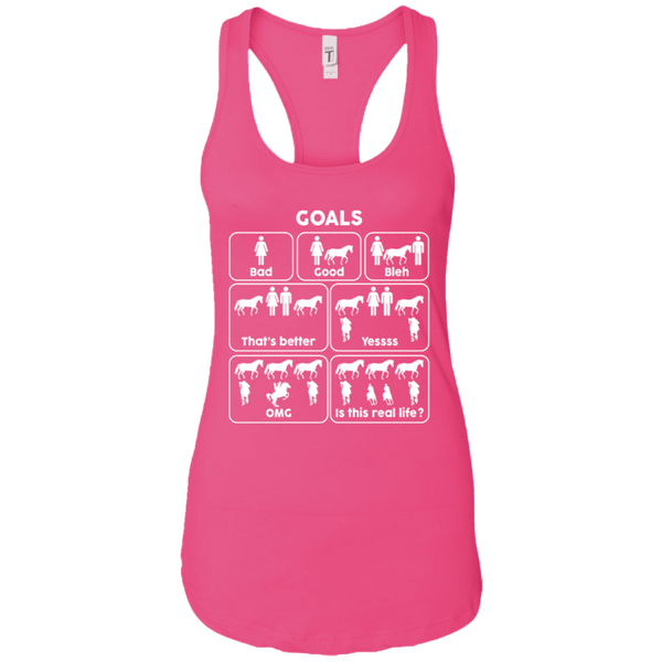 Horse Riding Goals Ladies Ideal Racerback Tank