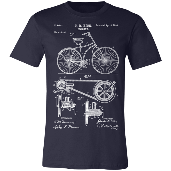 1890 Bicycle Patent Unisex Jersey Short-Sleeve T-Shirt
