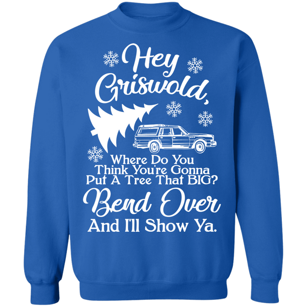 Hey Griswold White Crewneck Pullover Sweatshirt - V1