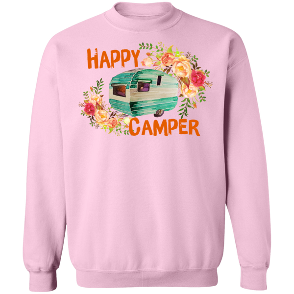 Happy Camper - byPhuc Crewneck Pullover Sweatshirt