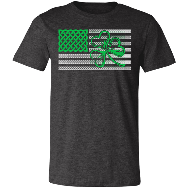 Shamrock American Flag Unisex Jersey Short-Sleeve T-Shirt