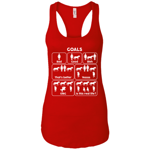 Horse Riding Goals Ladies Ideal Racerback Tank