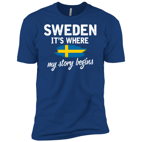 Sweden It's Where My Story Begins Premium Short Sleeve T-Shirt