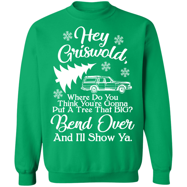 Hey Griswold White Crewneck Pullover Sweatshirt - V1